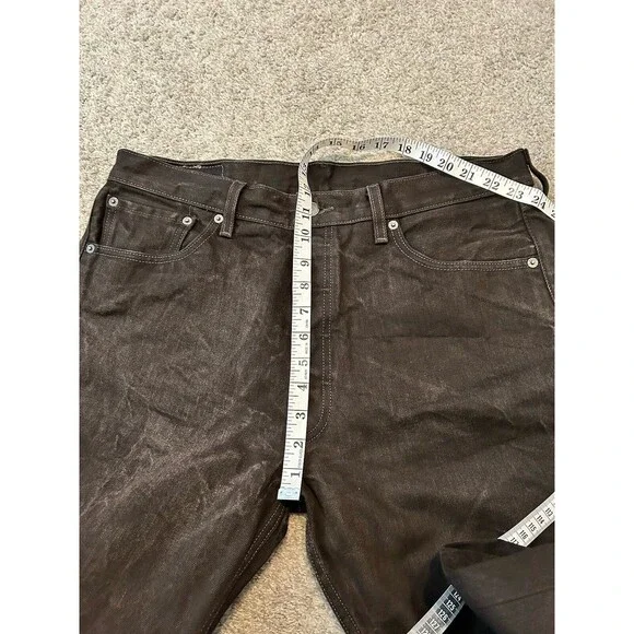 Levis 501xx Mens 36x 32 (34x32.5) Black Denim Jeans Button Fly Grunge